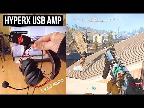 HyperX USB Amp Sound Card with Cloud Alpha Headset, Mic Test on COD Warzone