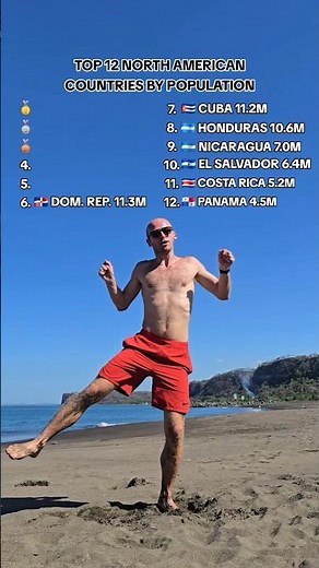 Top 12 North American Countries by Population #geography #trivia #facts