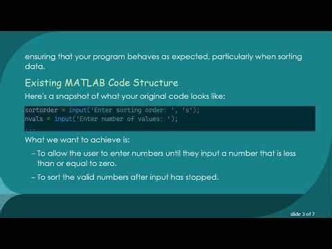 How to Modify Your MATLAB Code for Controlled User Input: Stop on Zero