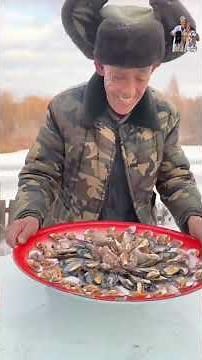 Grandfather Cooking Pearl Sea Shell Meat | Village Style Seafood Dish