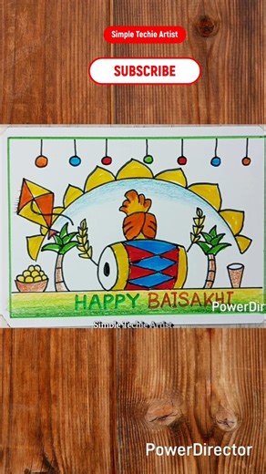 Easy Baisakhi Festival Drawing! 🌾✨ #shorts #baisakhi