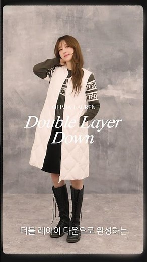 Padding on top of padding? Lee Ji-ah's choice: double-layer down jacket🤍