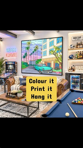 Colour it Print it Hang it #colorbynumbers #art #painting