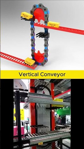 Vertical Conveyor - Easy Loading unloading 🛗 #cad #solidworks #conveyor #3ddesign #engineering