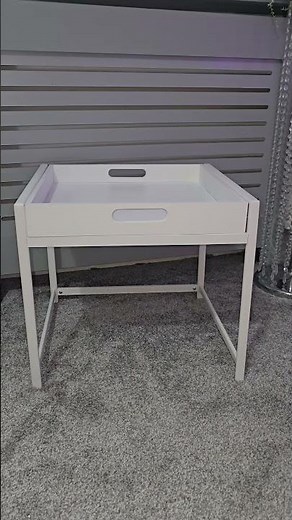 Minimalist White Bedside Table with Removable Tray#bedsidtable #furniture #homedecor