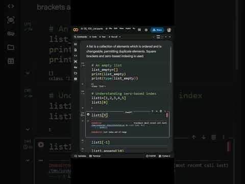 Quick Intro to Lists and Dictionaries in Python