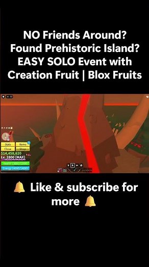 How to EASY SOLO Prehistoric Island Using Creation Fruit | #roblox #bloxfruits #shorts #viralshorts