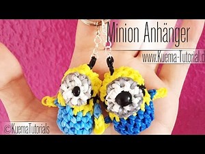 Rainbow Loom Minion Anhänger/Keychains Step by Step Tutorial