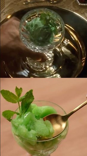 This pear-mint sorbet is ROYALLY good! 👑🍐
