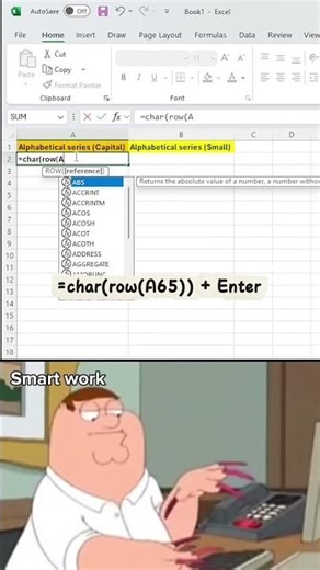 How to Auto Fill Alphabetical Series in Excel #excel #documents #office #documents #tips