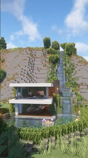 This is the ULTIMATE Minecraft Waterfall Survival Base | Timelapse