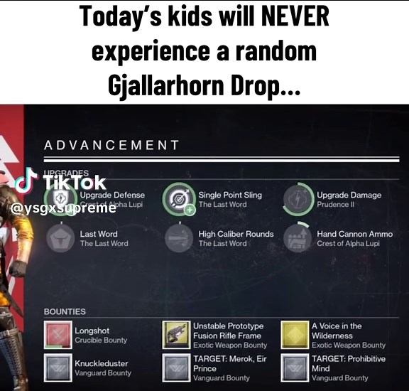 Reliving Destiny 1 Nostalgia: The Gjallarhorn Drop