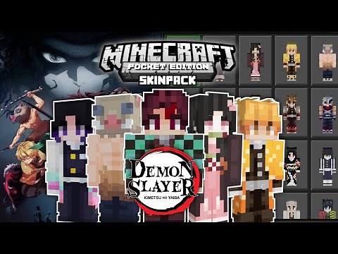 Demon Slayer / Kimetsu no Yaiba Skinpack Minecraft pocket edition 1.19+