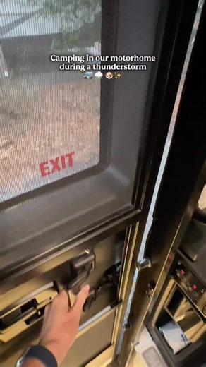 Nothing like the sound of rain and thunder in a camper ⛈️ 🚐 Follow @fuelyourwander for more RV living! Our RV 👉 2026 American Coach Eagle 45FW 🚐 #camping #camperlife #motorhome #rainyday | Fuel Your Wander