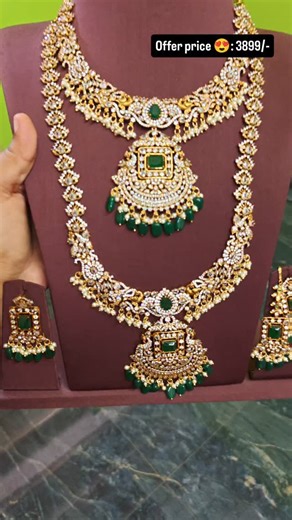 Southindianjewellery on Instagram: "Premium Victorian bridal set #southindianjewellery #wholesalejewellery"
