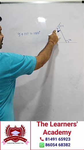 Struggling with Geometry and triangle questions? In this video, The Learners’ Academy explains how to find missing angles using the Exterior Angle Theorem in a simple, fun, and logical way. We focus on helping students understand how to solve sums, not just get answers. 📞 Call 86054 68382 to improve your child’s Maths confidence 📺 Watch the full video on YouTube now #Maths #Geometry #MathTricks #FunWithMaths #Triangles #SATPrep #CompetitiveExams #LearnersAcademy #SchoolMaths | The Learners' Ac