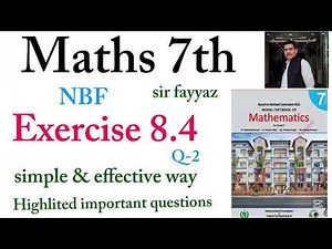 Maths class 7th | exercise 8.4 | ex 8.4 | Q-2 | NBF | unit 8 | Linear equation | Sir fayyaz