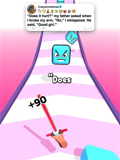 "Does it hurt?" my father asked when I broke my arm. "No," I whispered...