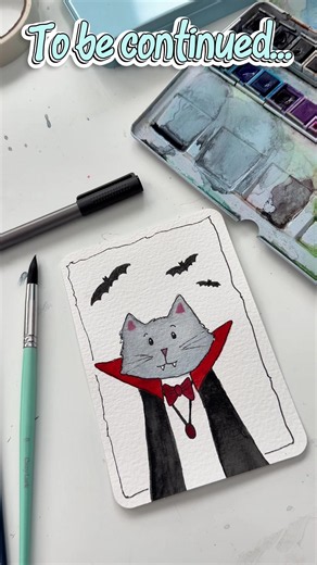 Supplies from CozyLark.com Our witch has enlisted the help of some animal friends to help her collect all of the items the mystical crow told her she’ll need in order to rid her realm of the evil that’s lurking there. The cat has decided that dressing in costume is a great way to go unnoticed as he does her bidding, so he’s dressed up as meowsfuratu, or is it dracatula? Either way, no one will suspect that this cat is on a mission to save the world. To be continued… Supplies from CozyLark.com 24