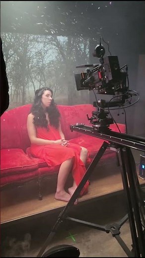 Virtual Production music video shoot on a 4K projector