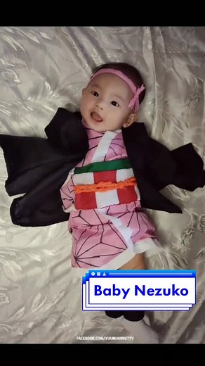 Adorable Baby Nezuko Demon Slayer Cosplay Photoshoot