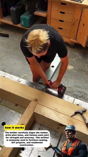 Building a Strong Wood Frame Using a Cordless Drill – Precision Joinery Technique