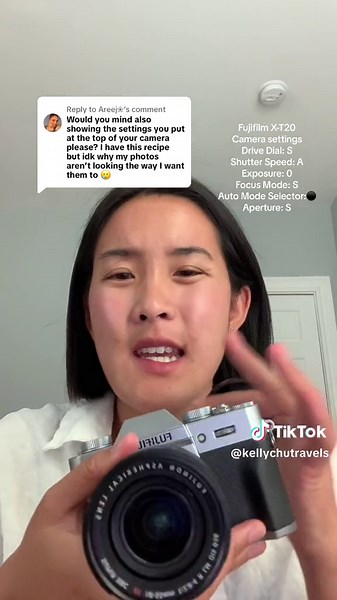 Replying to @Areej❀ Camera settings Drive Dial: S Shutter Speed: A Exposure: 0 Focus Mode: S Auto Mode Selector:⚫️ Aperture: S My attempt on explaining my camera settings. #fujifilmxt20 #photography #fujifilm #digitalphotography