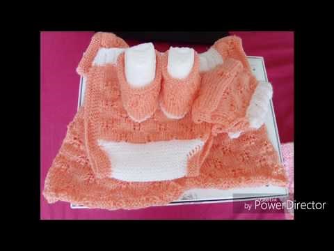 Tuto tricot : spéciale layette pour bébé fille de 0-6 mois au tricot au point ajouré,😉