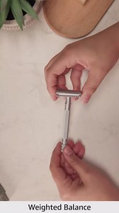 MERKUR 22C Double Edge Safety Razor - Matte Chrome | Long Knurled Brass Handle | Made in Germany | Plastic-Free | Three Piece Design | Closed Comb | Straight Bar