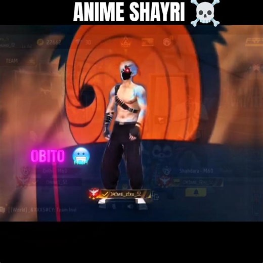 ANIME CHARACTER KE UPAR SHAYRI 😎 #freefire