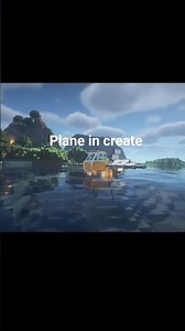 Plane in minecraft with create addon #minecraft #create #createmod #clockwork #plane