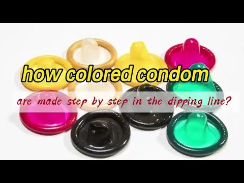 how colored condom are made step by step in the dipping line