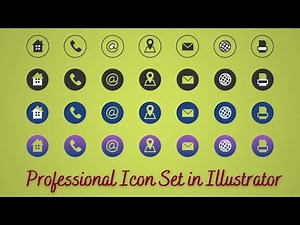 Create Beautiful Vector Icons Set in Illustrator | Flat Icon Design Tutorial in Illustrator CC