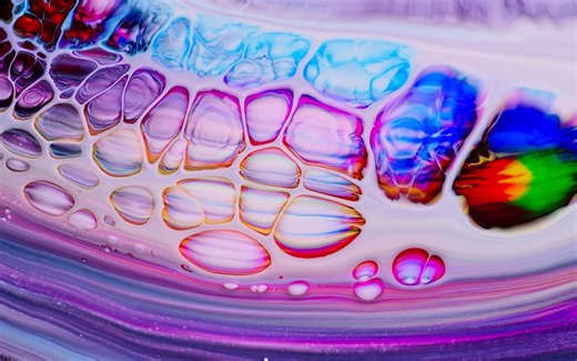 魔法流体4K 宏观色彩 /HDR 视觉效果 / 流体艺术 _ 4K杜比