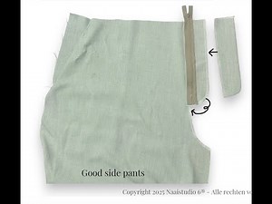 sewing tutorial fly with trimmed fly facing and fly strip