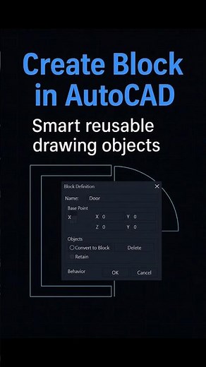 AutoCAD BLOCK: Create Reusable Components (Convert vs Delete Explained)