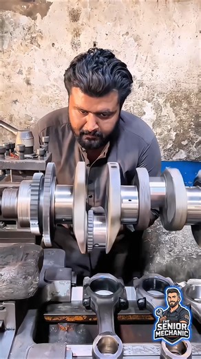 Fastest Way to Polish a Crankshaft | Engine Repair Tips #engine #mechanic #camshaft #shorts #fyp #yt