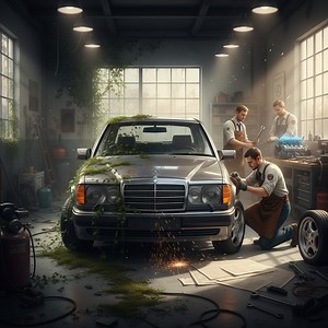 FULLY Starting the CAR Mercedes-Benz 1990 _ Restoring And Repair Abandoned Car | Fully Restoration Solution