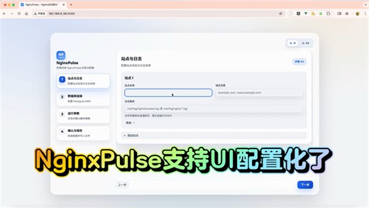 NginxPulse支持UI配置化了