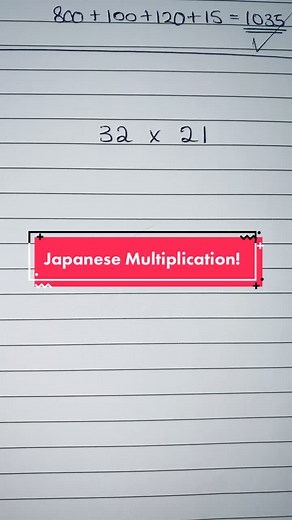 Japanese Multiplication Method Explained