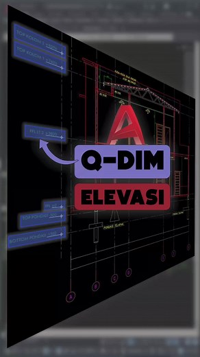 Ga usah pusing bikin dimensi elevas, ada solusi gampang cukup tonton videonya sampai akhir #autocadtutorial #arsitektur #civilengineering #drafter #gambarteknik #gambarkerja #shopdrawing