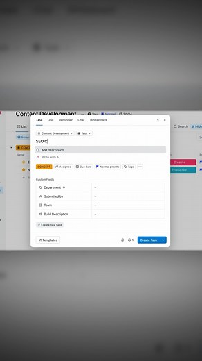 1.2K views | No more wondering why new tasks disappear! Now, any time you create a task in a filtered view we'll automatically set the status, tag, priority, or dropdown Custom Fields to match the other tasks in your view.  #clickup #productivity #projectmanagement | ClickUp | Facebook