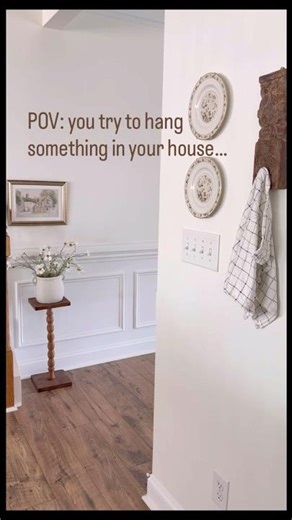 Hanging wall art turned into a full DIY lesson 😂