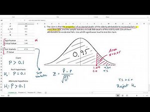 Eric's Statistics Lecture - Hypothesis Testing on Excel - Proportion and Mean