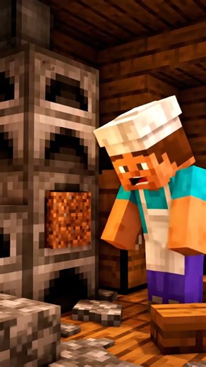 MINECRAFT Trying to Bake Dirt in a Furnace to Make 'Chocolate Cake