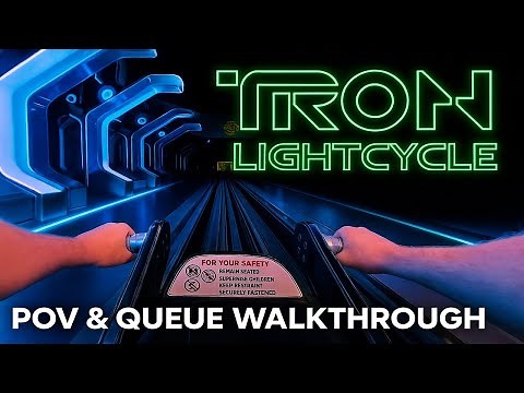 TRON Lightcycle Run FULL Ride & Queue POV | Magic Kingdom 4K Experience!
