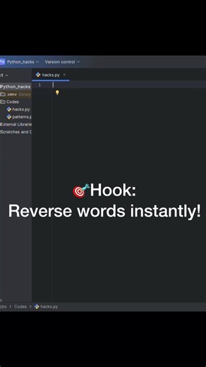 Reverse sentence in One Line ⚡️Python Trick #shorts #coding #pythontutorial #pythontricks #ai