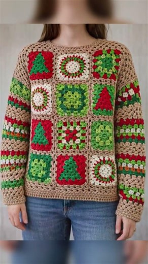 Very beautiful crochet 🧶 multicoloured sweater designs