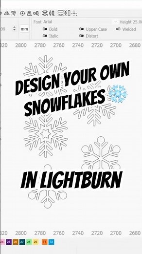 Snowflake Designs Made Easy in LightBurn ❄️ #LightBurn #Tutorial