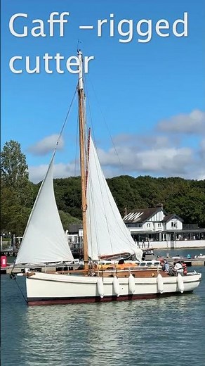 Grace Under Sail Gaff Cutter Verity Glides Past the Folly Inn #OGA